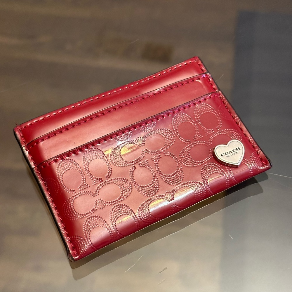 Red coach wallet